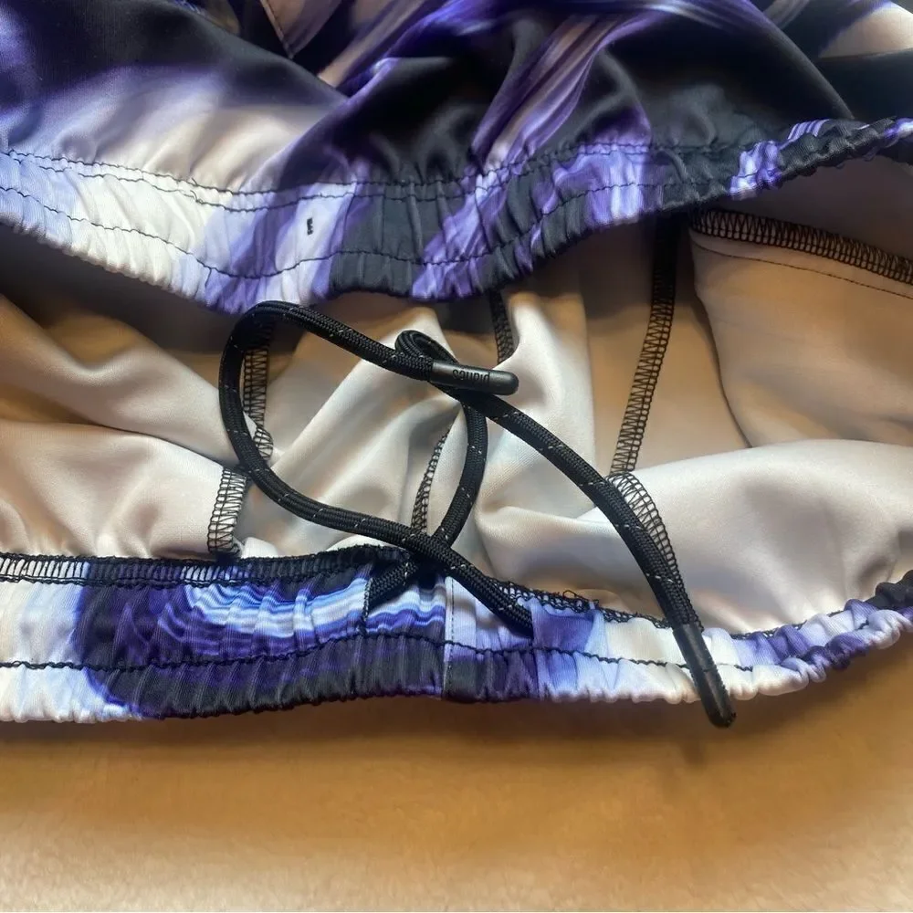 Paper Planes Blue and White Marble Design Board Shorts Size XL